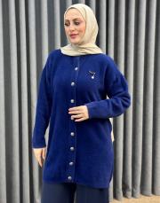 lacivert 26k 7005 nuss angora hırka