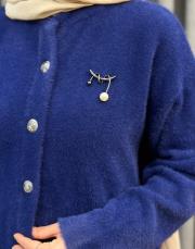 lacivert 26k 7005 nuss angora hırka 5