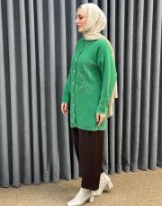 benetton 26k 7007 nuss angora hırka 3