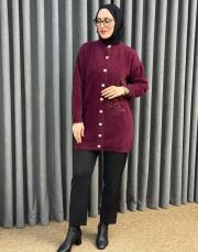 bordo 26k 7007 nuss angora hırka 2