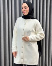 ekru 26k 7007 nuss angora hırka