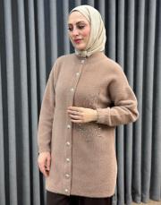 füme 26k 7007 nuss angora hırka