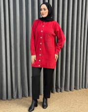 kırmızı 26k 7007 nuss angora hırka 2