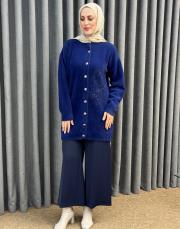 lacivert 26k 7007 nuss angora hırka 2