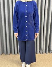 lacivert 26k 7007 nuss angora hırka 4