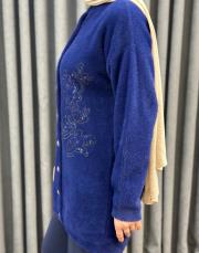 lacivert 26k 7007 nuss angora hırka 6