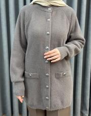 füme 26k 7008 nuss angora hırka 4