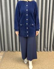 lacivert 26k 7008 nuss angora hırka 3