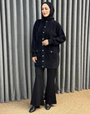 siyah 26k 7008 nuss angora hırka 2