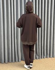 kahve 25k 4976 missemramiss kapşonlu modal takım 3