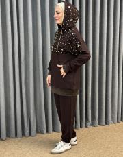 kahve 25k 4976 missemramiss kapşonlu modal takım 4