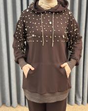 kahve 25k 4976 missemramiss kapşonlu modal takım 6