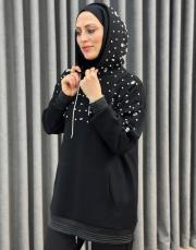 siyah 25k 4976 missemramiss kapşonlu modal takım 3