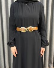 siyah 4907 missemramiss avorio kemerli elbise 5