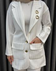 ekru 4844 missemramiss ekru çizgili line takım 5