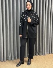 siyah 25kp 5006 missemramiss işlemeli modal takım