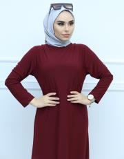 bordo 11067 viadel sandy iç elbise 3