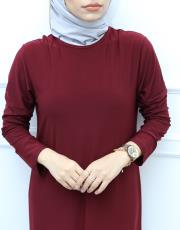 bordo 11067 viadel sandy iç elbise 4