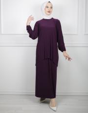 koyu mürdüm 1897 etekli sandy takım 2