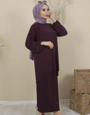 koyu mürdüm 1897 etekli sandy takım 8