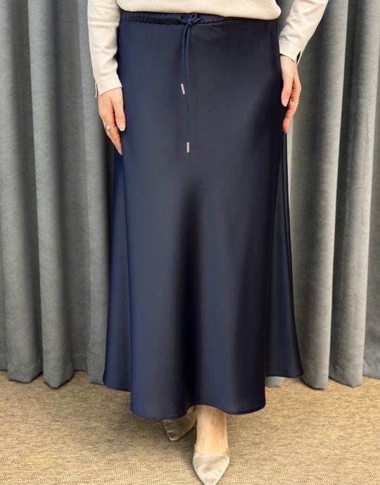 Lacivert Sz 5457 Sentez Luna Volanli Etek