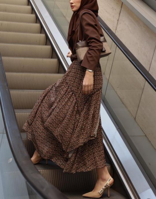 Kahve Desen 5152 Missemramiss Zingara Etek