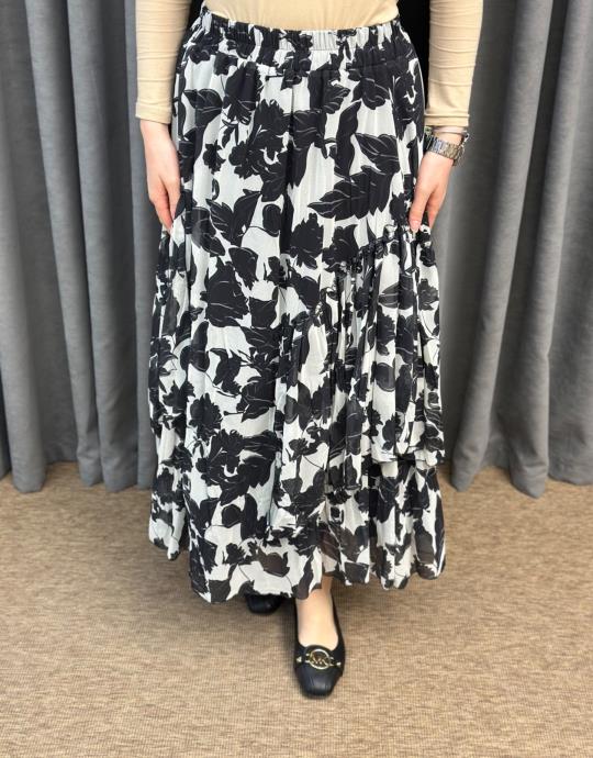 Siyah Beyaz 5152 Missemramiss Zingara Etek