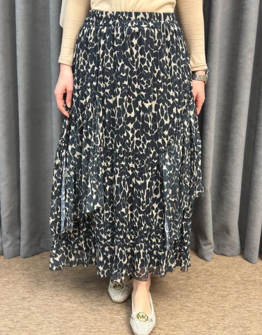 Siyah Desenli 5152 Missemramiss Zingara Etek