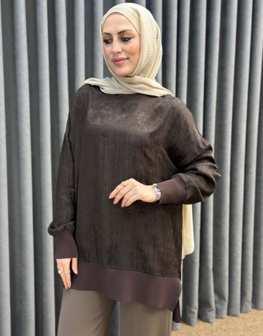 Kahve 26Y 3013 Nuss Tunik