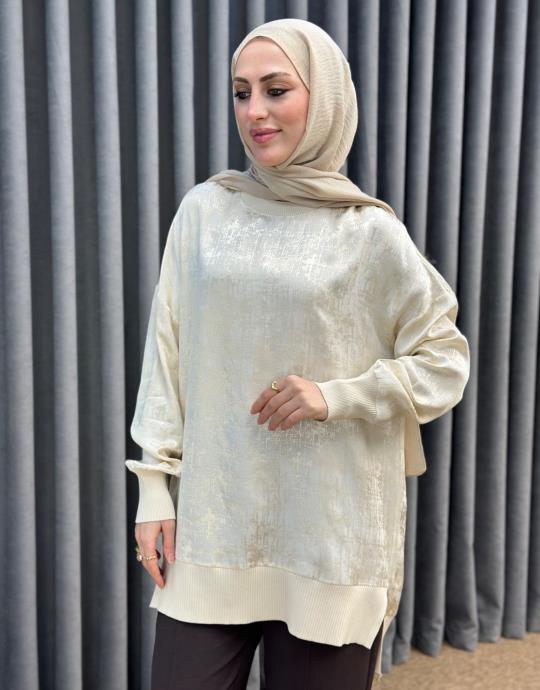 Krem 26Y 3013 Nuss Tunik