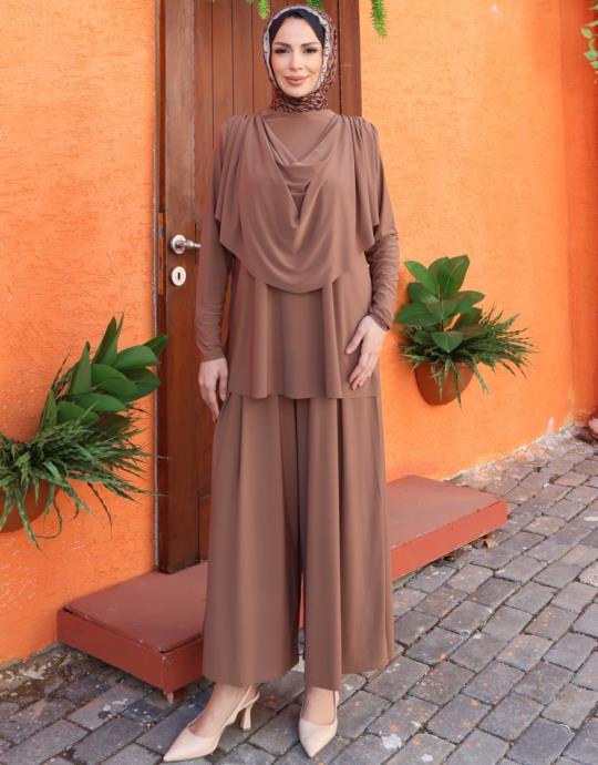 Vizon 4252 Degaje Tunikli Sandy Takim